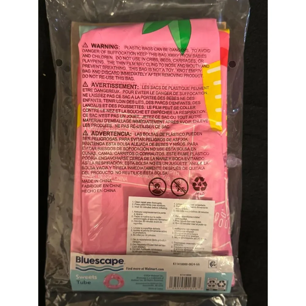 Bluescape Sweets Inflatable Swim Tube - Pool Float for Ages 9 & Up